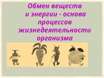 Обмен веществ и энергии - основа процессов жизнедеятельности организма