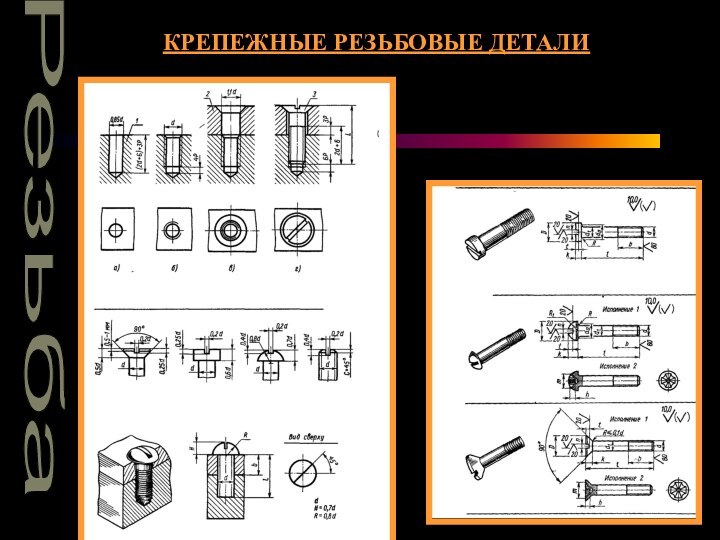 РезьбаКРЕПЕЖНЫЕ РЕЗЬБОВЫЕ ДЕТАЛИ