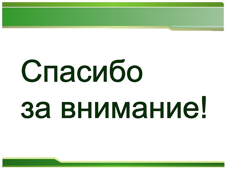 Спасибо  за внимание!