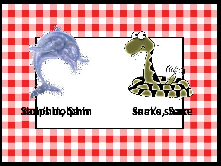 dolphin, SamSam’s dolphinsnake, SamSam’s snake