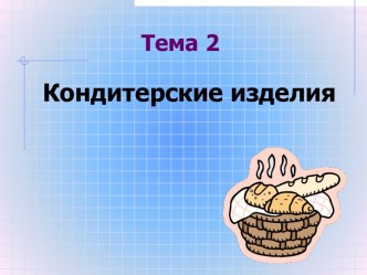 Кондитерские изделия