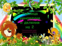 Таблица умножения и деления на 2