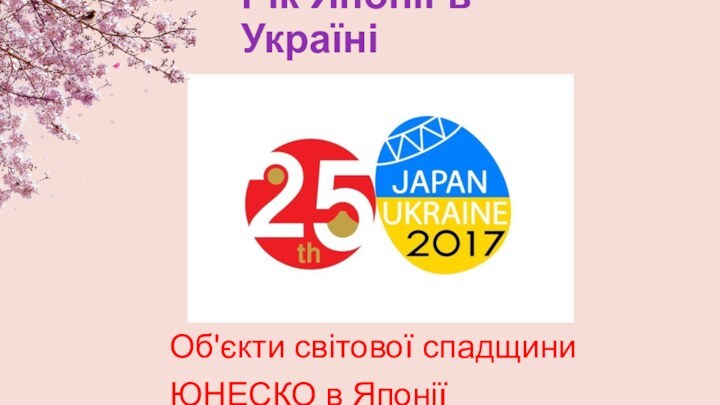 Рік Японії в Україні Об'єкти світової спадщини ЮНЕСКО в Японії