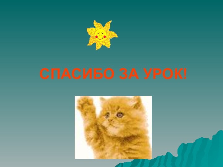 СПАСИБО ЗА УРОК!