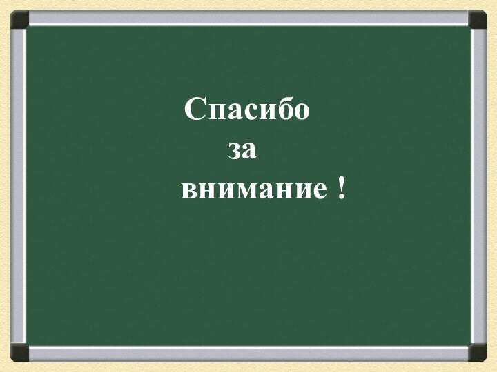 Спасибо за     внимание !