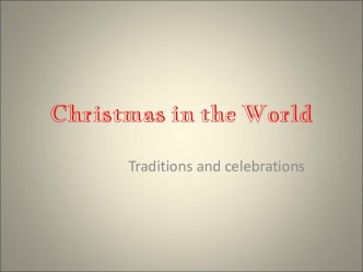 Christmas in the World