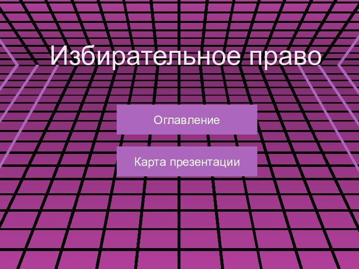 Избирательное правоОглавлениеКарта презентации