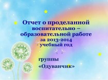 Отчет о проделанной воспитательно – образовательной работе за