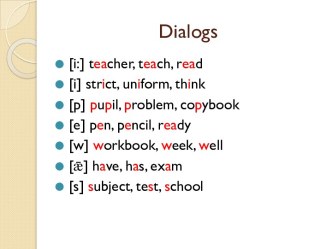 Dialogs