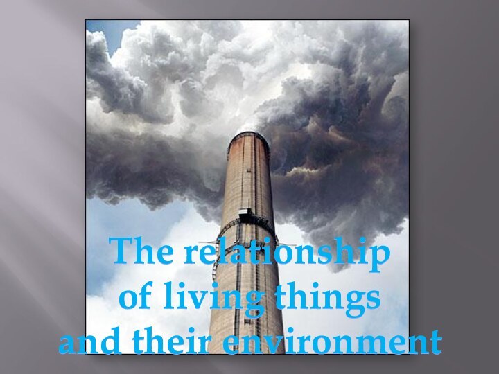 The relationship of living thingsand their environmentThe relationship of living thingsand their environment