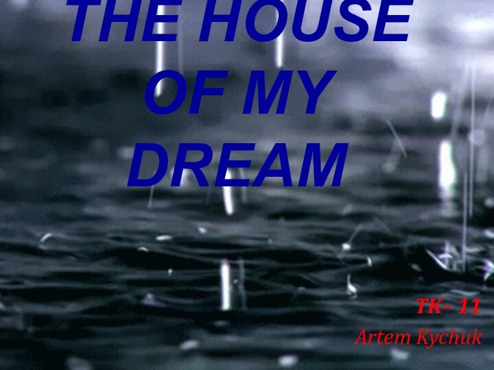 THE HOUSE OF MY DREAMTK– 11Artem Kychuk