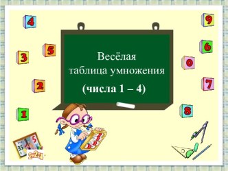 Весёлая таблица умножения (числа 1 – 4)