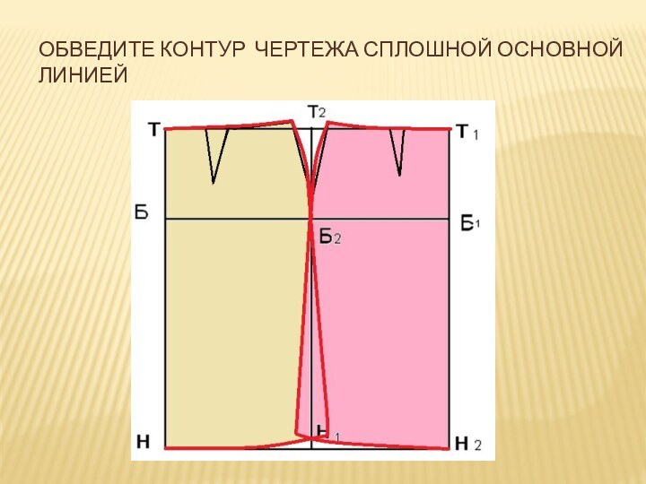 Обведите контур ЧЕРТЕЖА СПЛОШНОЙ ОСНОВНОЙ ЛИНИЕЙ