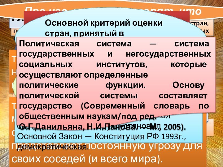 Глобальный мир состоит из образов различных стран, постоянно формируемых с помощью управляемых