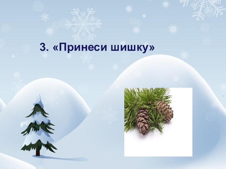 3. «Принеси шишку»