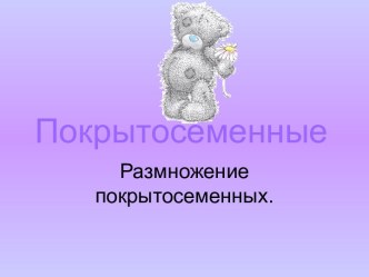 Покрытосеменные. Размножение покрытосеменных