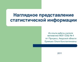 Наглядное представление статистической информации