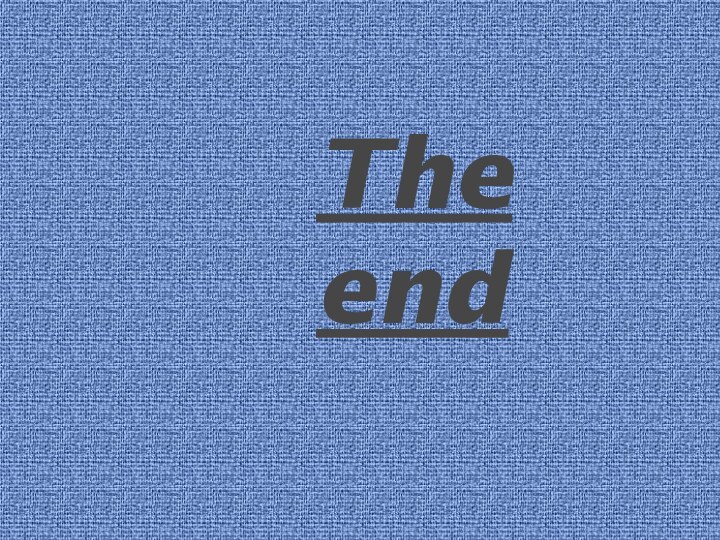 The end