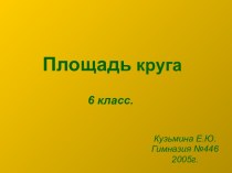 Площадь круга