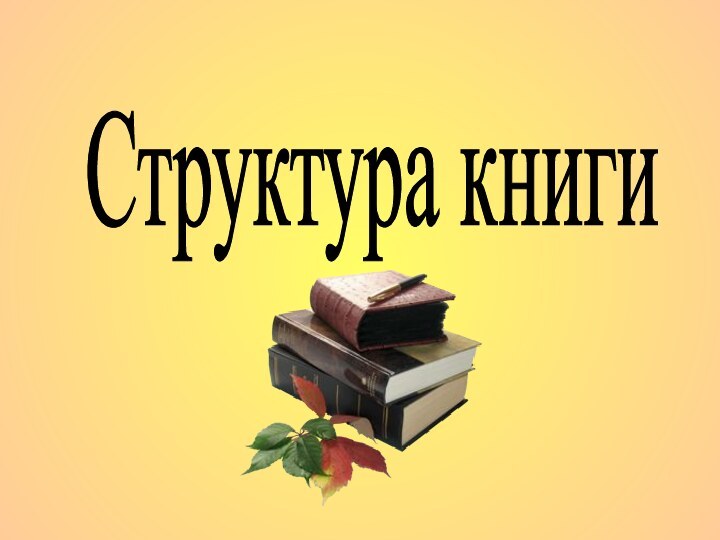 Структура книги