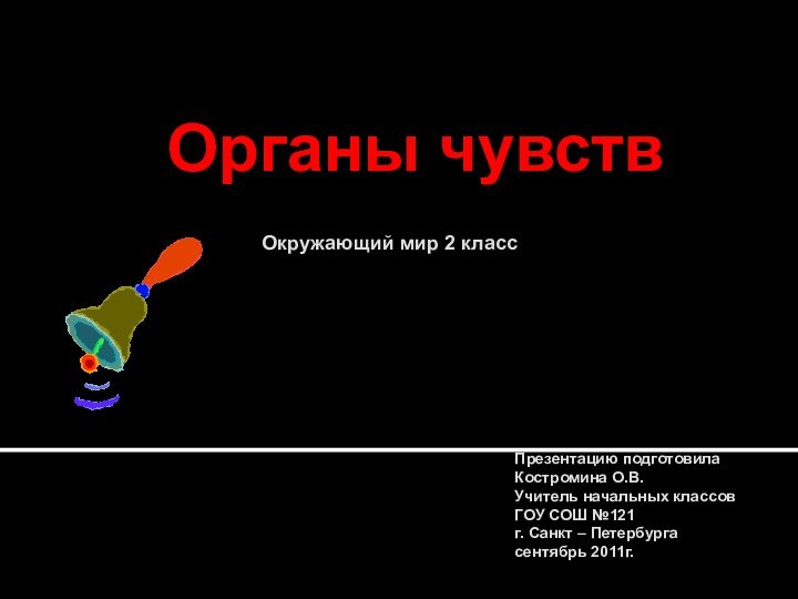 Окружающий мир 2 классОрганы чувствПрезентацию подготовила Костромина О.В.  Учитель начальных классов