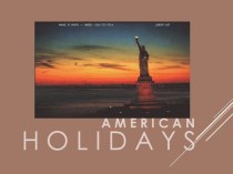 American Holidays на английском
