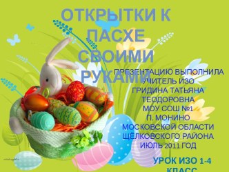 Открытки к Пасхе Своими руками