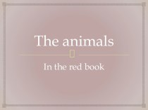 The animals In the red book