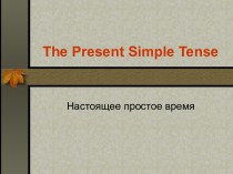 The Present Simple Tense