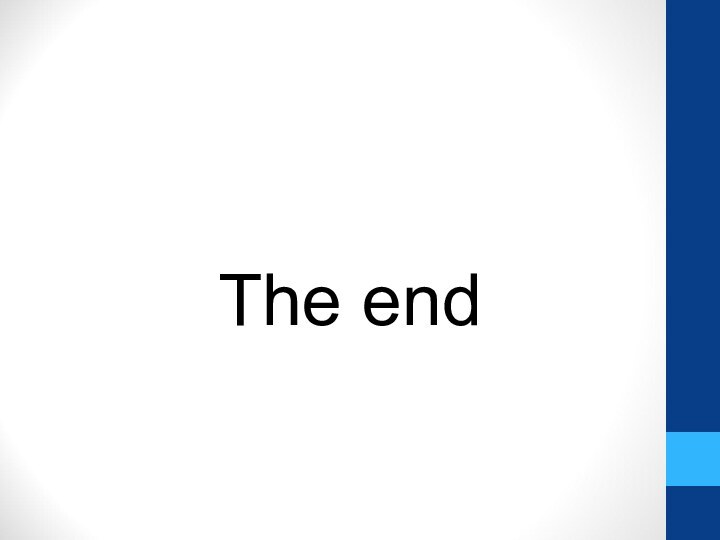 The end