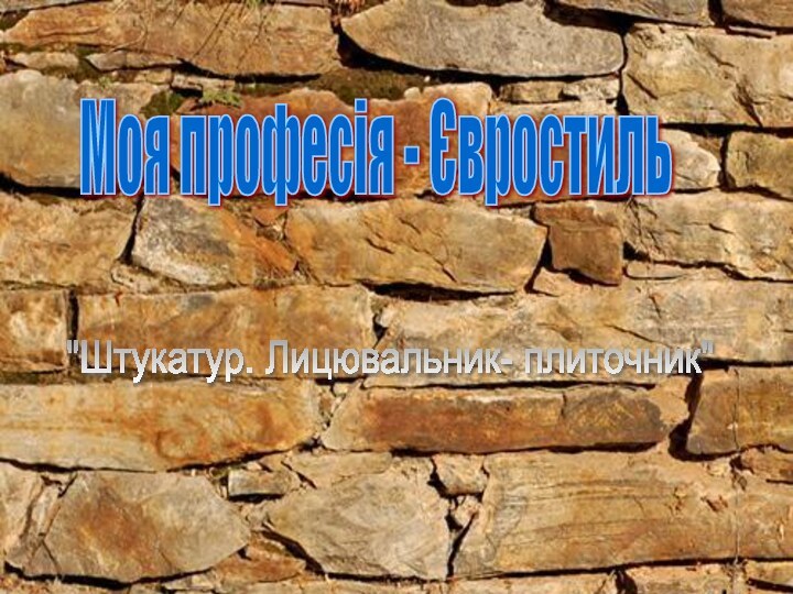 Моя професія - Євростиль 