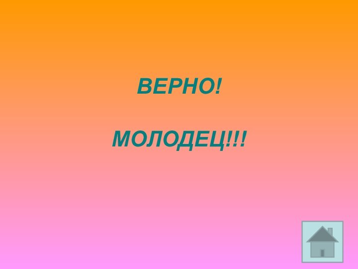 ВЕРНО!  МОЛОДЕЦ!!!