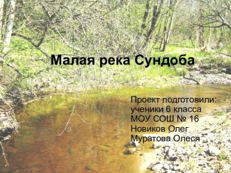 Малая река Сундоба