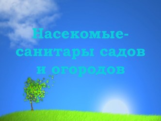 Насекомые-санитары садов и огородов