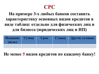 Задания по кредиторам и днбиторам