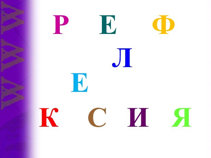 РЕФЛЕКСИЯ