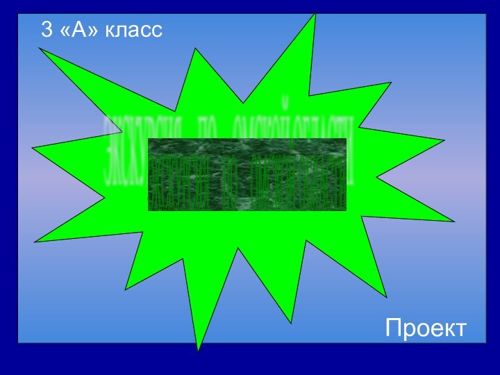 3 «А» классЭКСКУРСИЯ   ПО   ОМСКОЙ ОБЛАСТИ   Проект