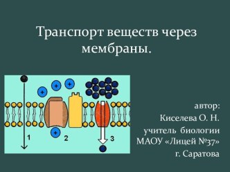 Транспорт веществ через мембраны