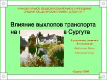 Влияние выхлопов транспорта на кислотность почв Сургута