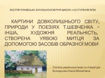 Картини довколишнього світу, природи у поезіях