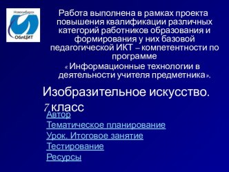 Изобразительное искусство 7 класс