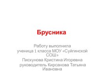 Брусника (1 класс)