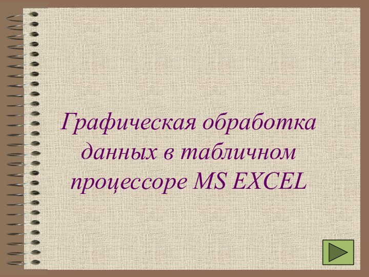 Графическая обработка данных в табличном процессоре MS EXCEL