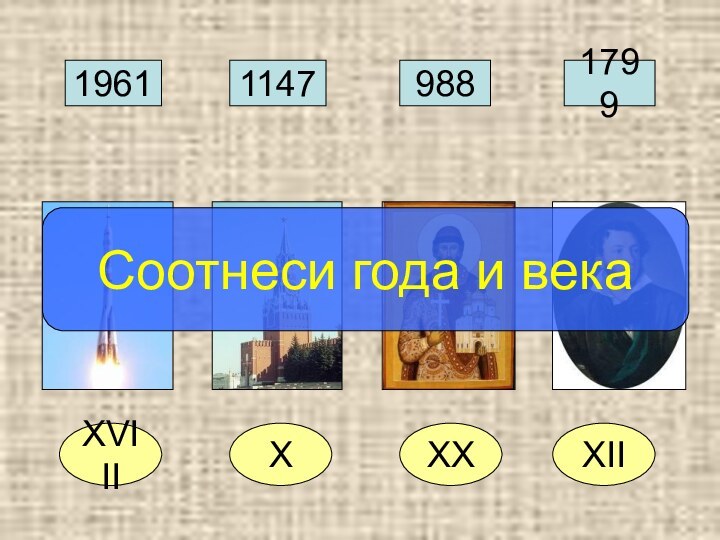 XVIIIXXXXII196111471799988Соотнеси года и века