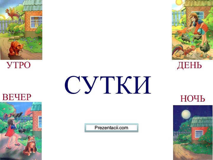 СУТКИУТРОДЕНЬВЕЧЕРНОЧЬPrezentacii.com