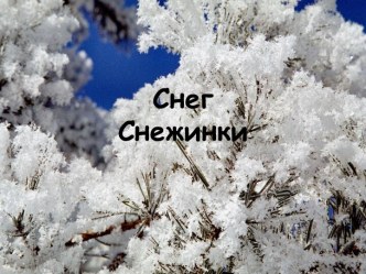 Снег и снежинки