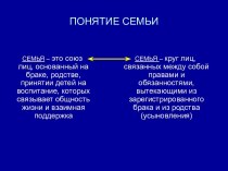 Правовые основы брака и семьи