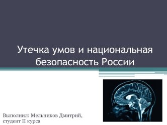 Утечка умов и национальная безопасность России