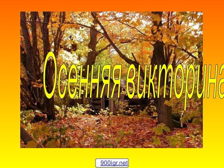 Осенняя викторина