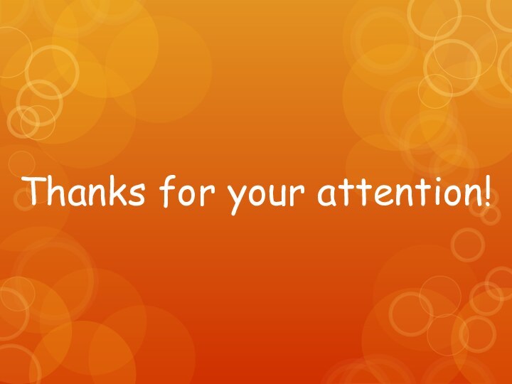 Thanks for your attention!